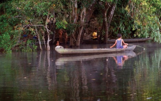 canoe on water