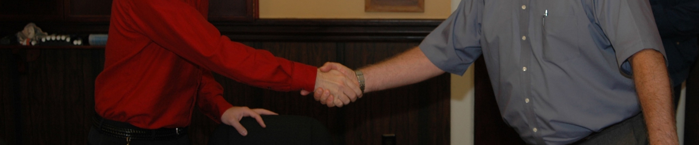 two men shaking hands