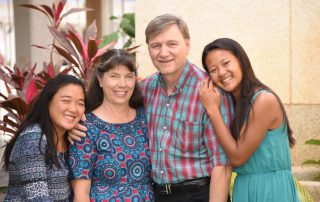 Rick and Muriel Oickle with their daughters