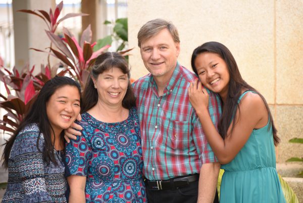 Rick and Muriel Oickle with their daughters