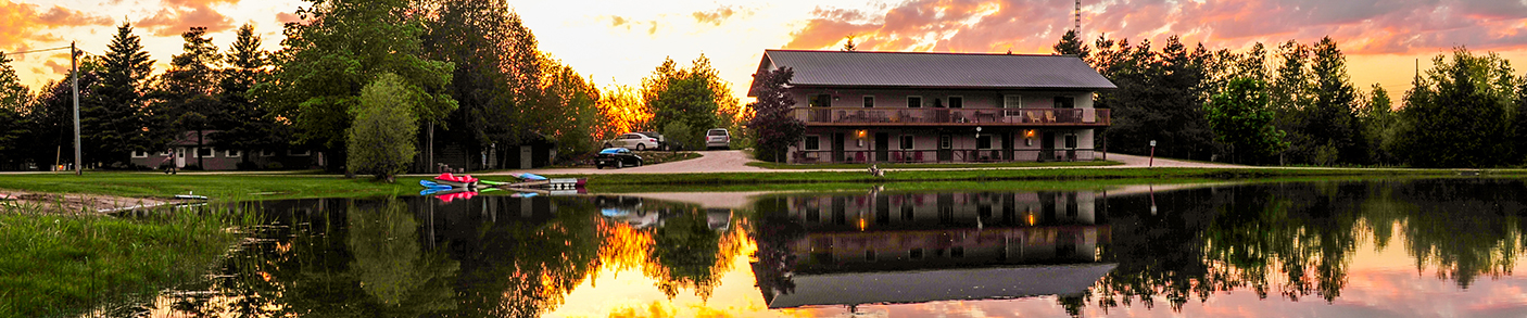 sunset reflecting in pond