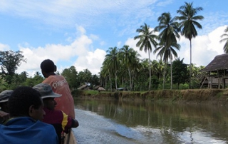 men travel down river