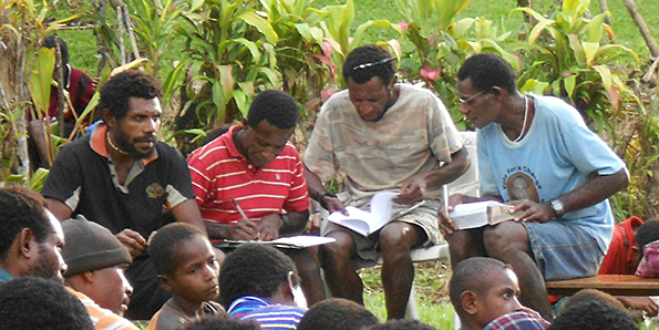 National men study the bible