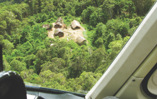 Small huts seen from Plane