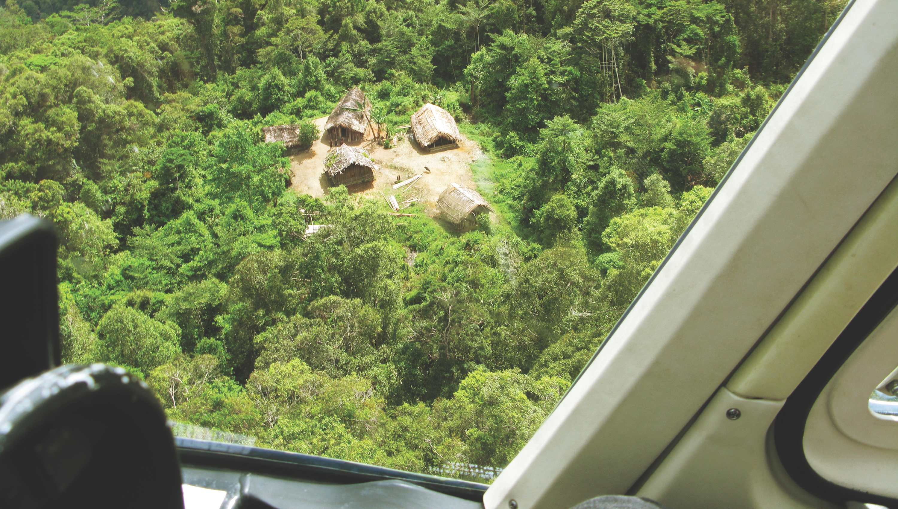 Small huts seen from Plane