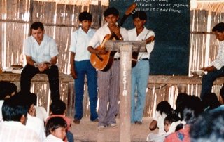 Inside Guahibo church