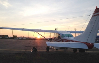 Cessna on runway