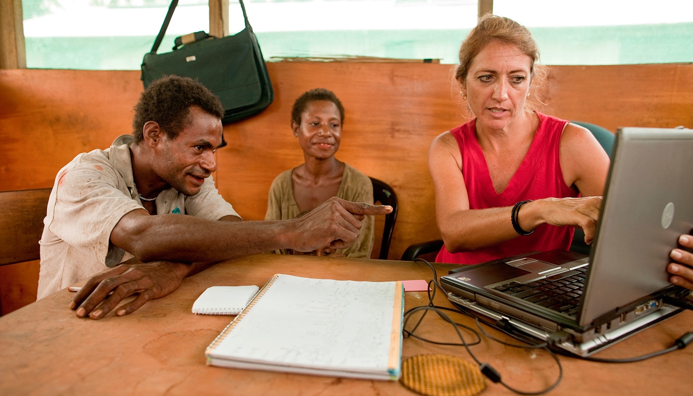 Lisa Kappeler and her Uriay co-workers translate the Bible.