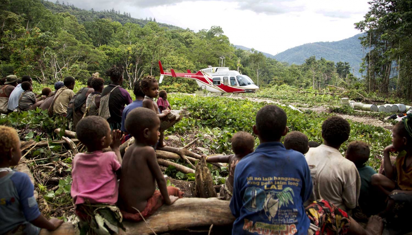 Helicopter in Jungle