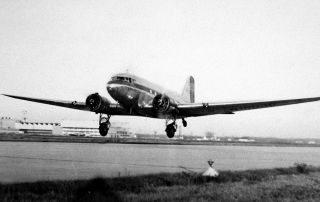 plane leaving runway