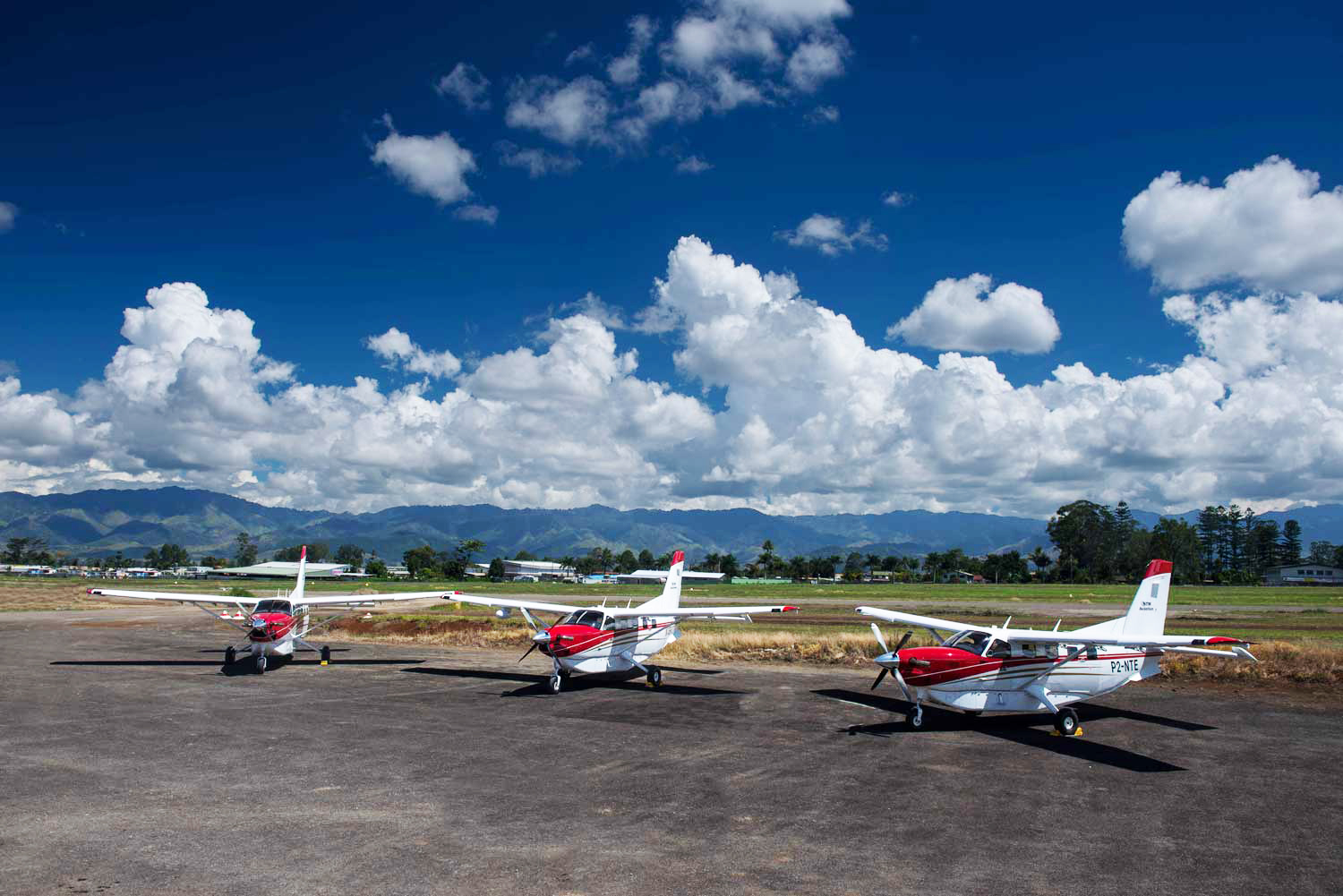 three kodiak airplanes in Papua New Guinea