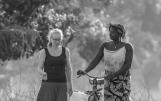 two ladies and a bicycle