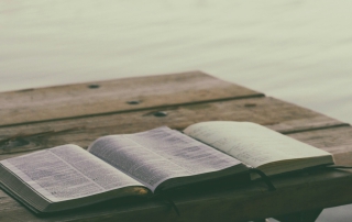 Bible on dock