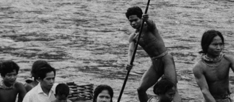 Historical Photo header - early missionaries in canoe