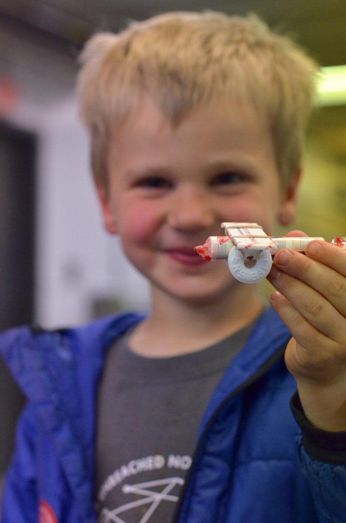 an airplane made out of candy