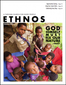 Ethnos Magazine September 2018 cover - tribal kids looking up at the camera