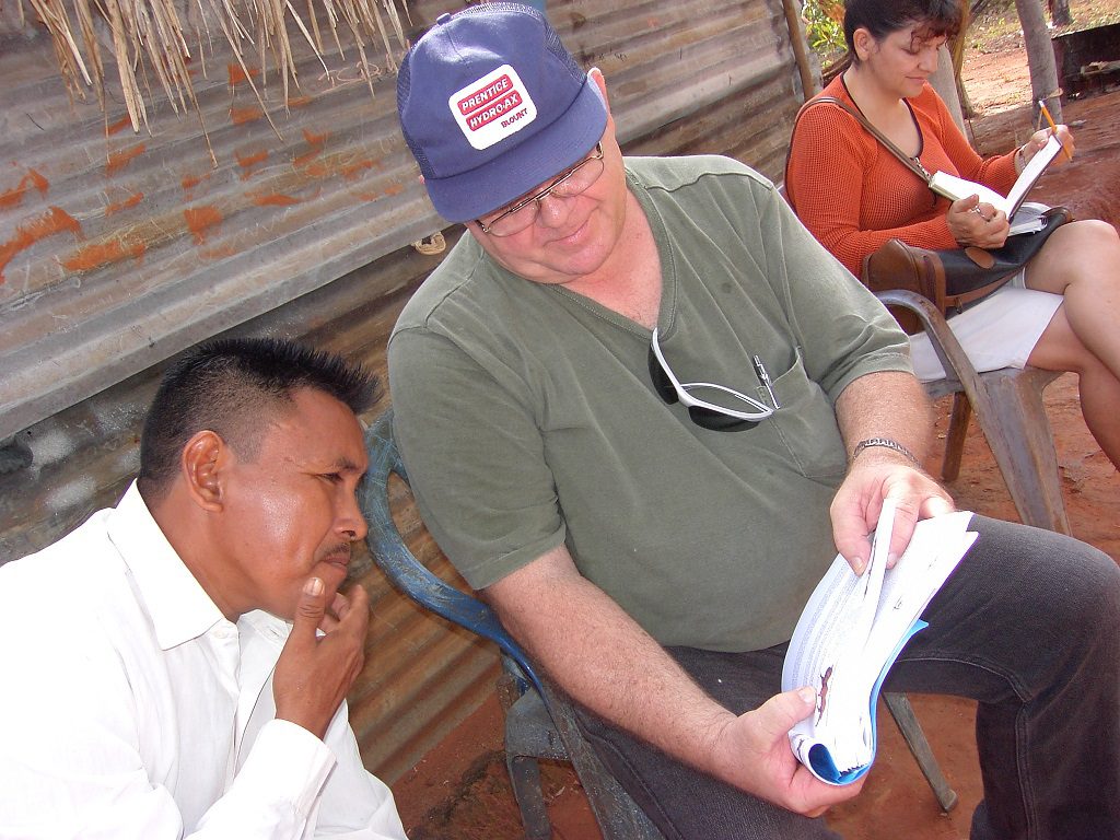 Mark Cain at a Guahibo Bible study