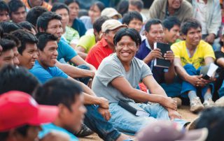 men happy to have the Bible in their own language