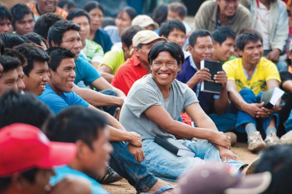 men happy to have the Bible in their own language