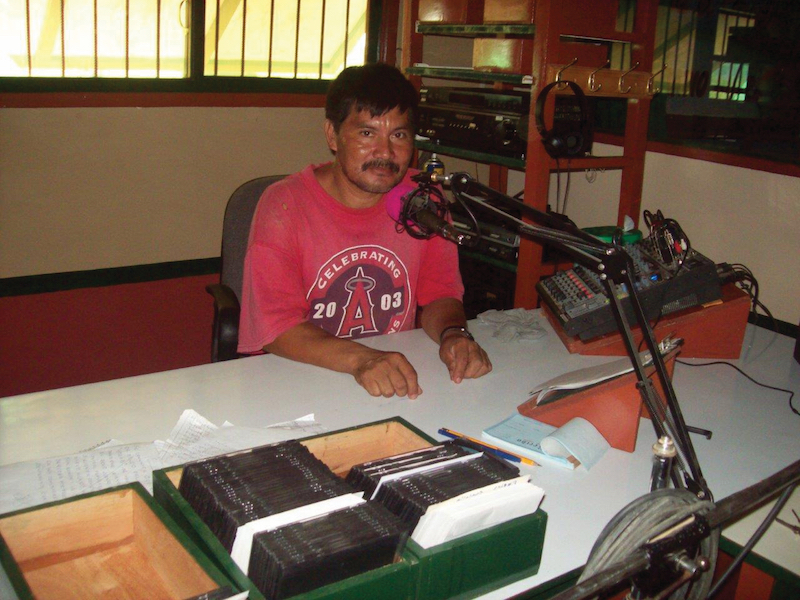 Bolivian man ready to broadcast