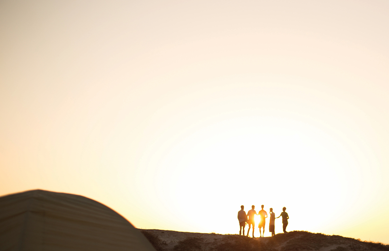 young people against the sky