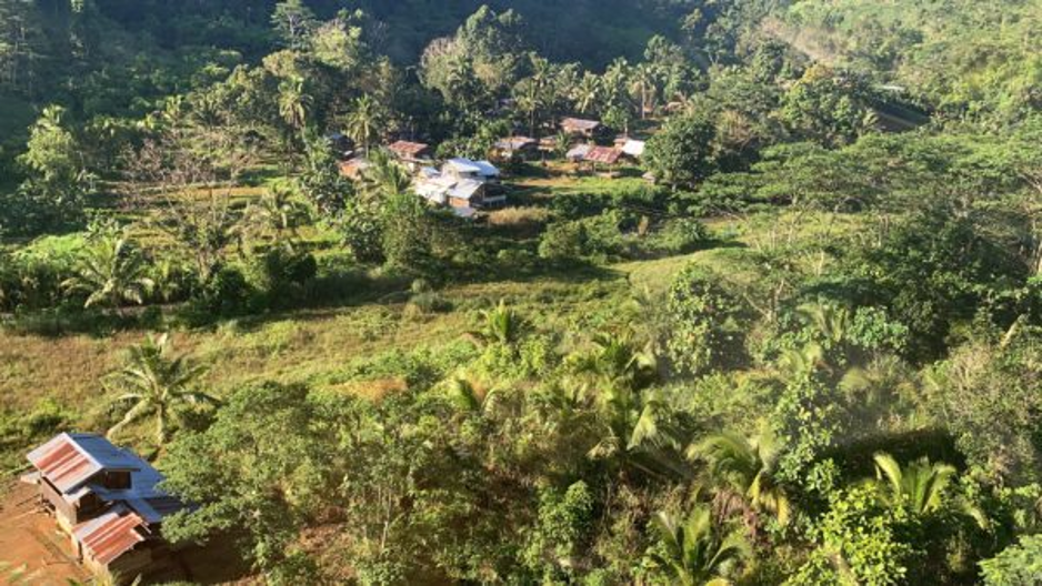 Aerial view of a small village