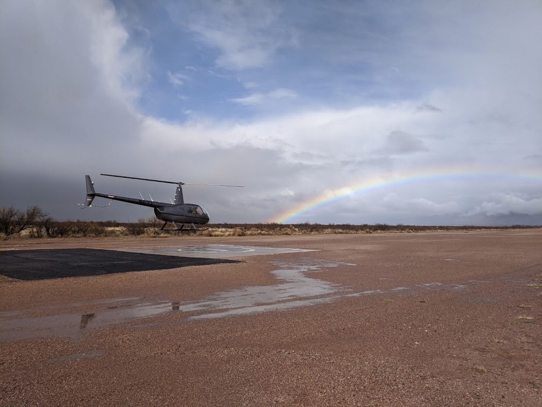 rebuilt R44 test flight