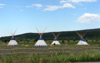 Siouxian Teepees near the foothills