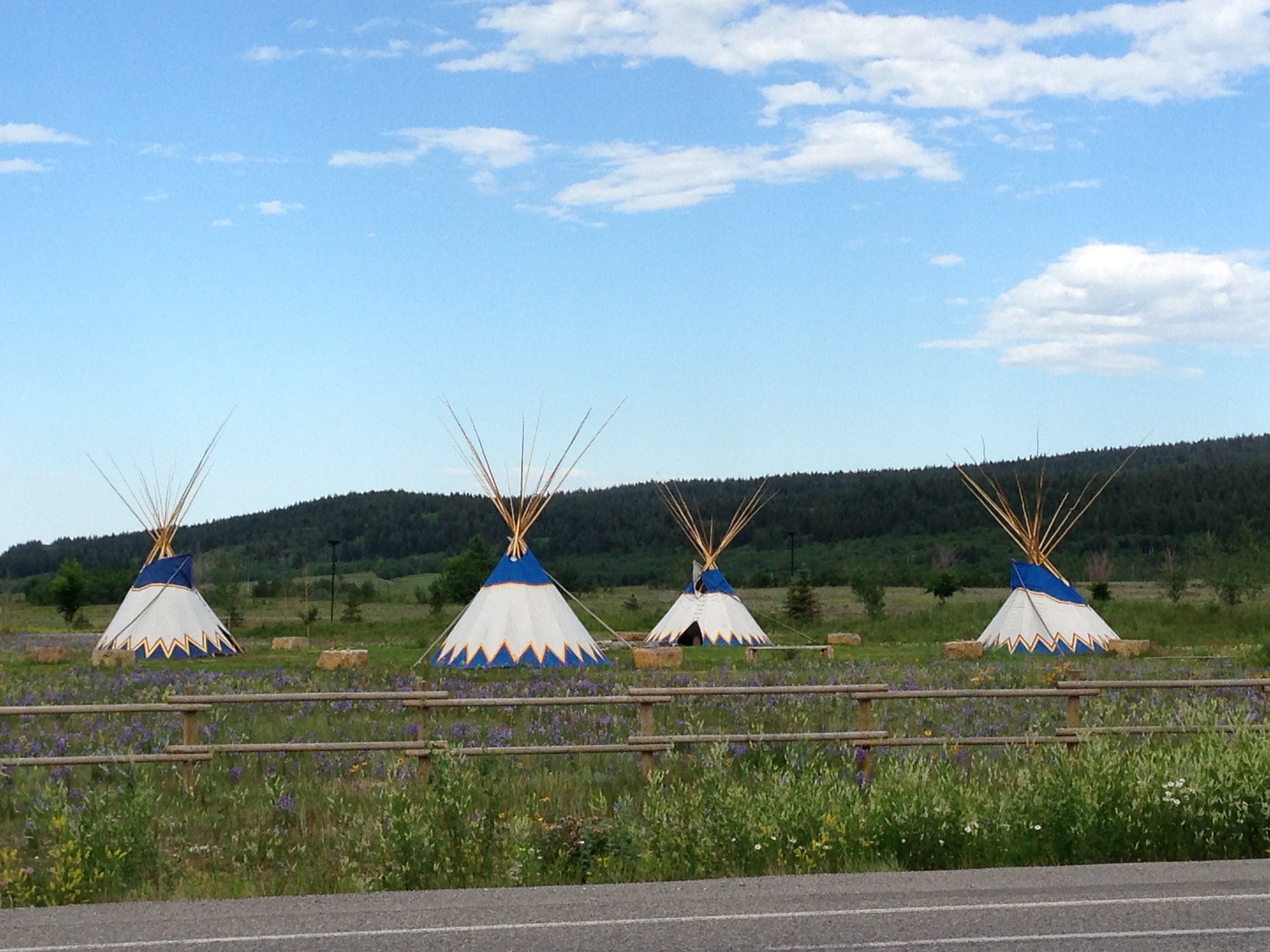 Siouxian Teepees near the foothills