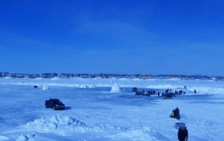 trucks on the ice