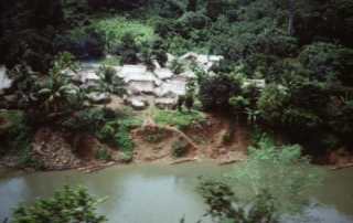 aerial view of a Kuna village