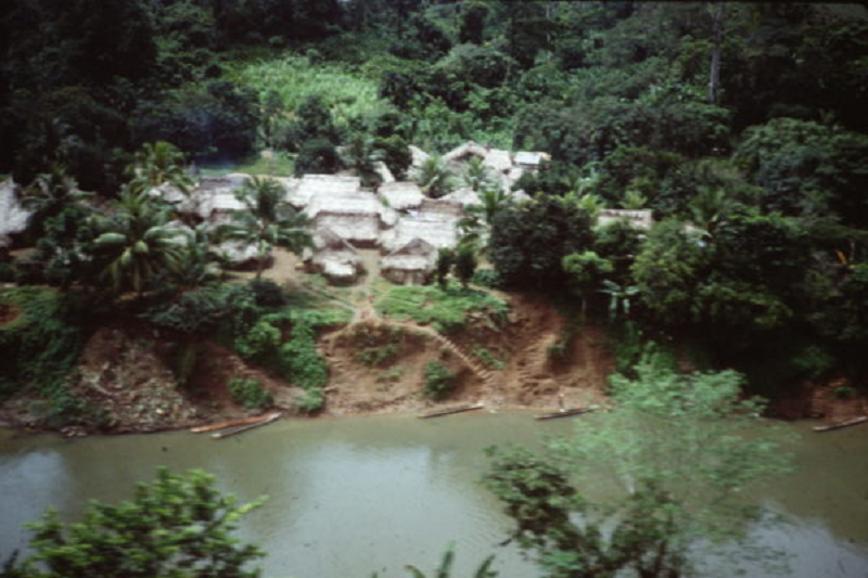 aerial view of a Kuna village