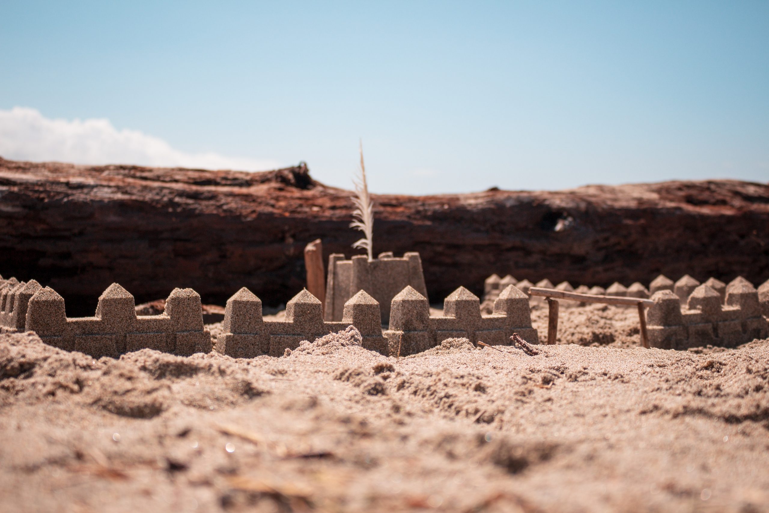 sand castle representing foundation