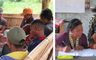 Manobo people studying