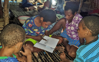 Nagi people reading in a house