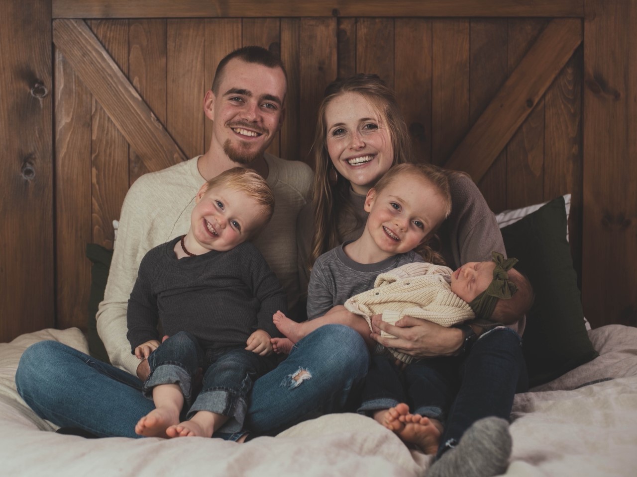 Brandt and Lanie-Joy with their children