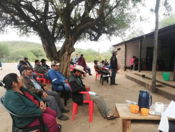 Simba believers gathering under a tree