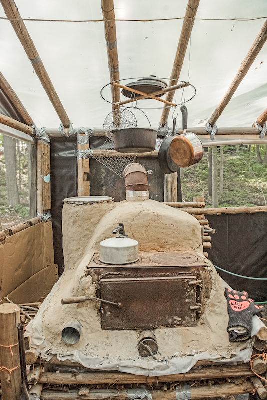 clay stove at Jungle Camp