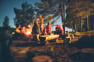 campfire in the woods