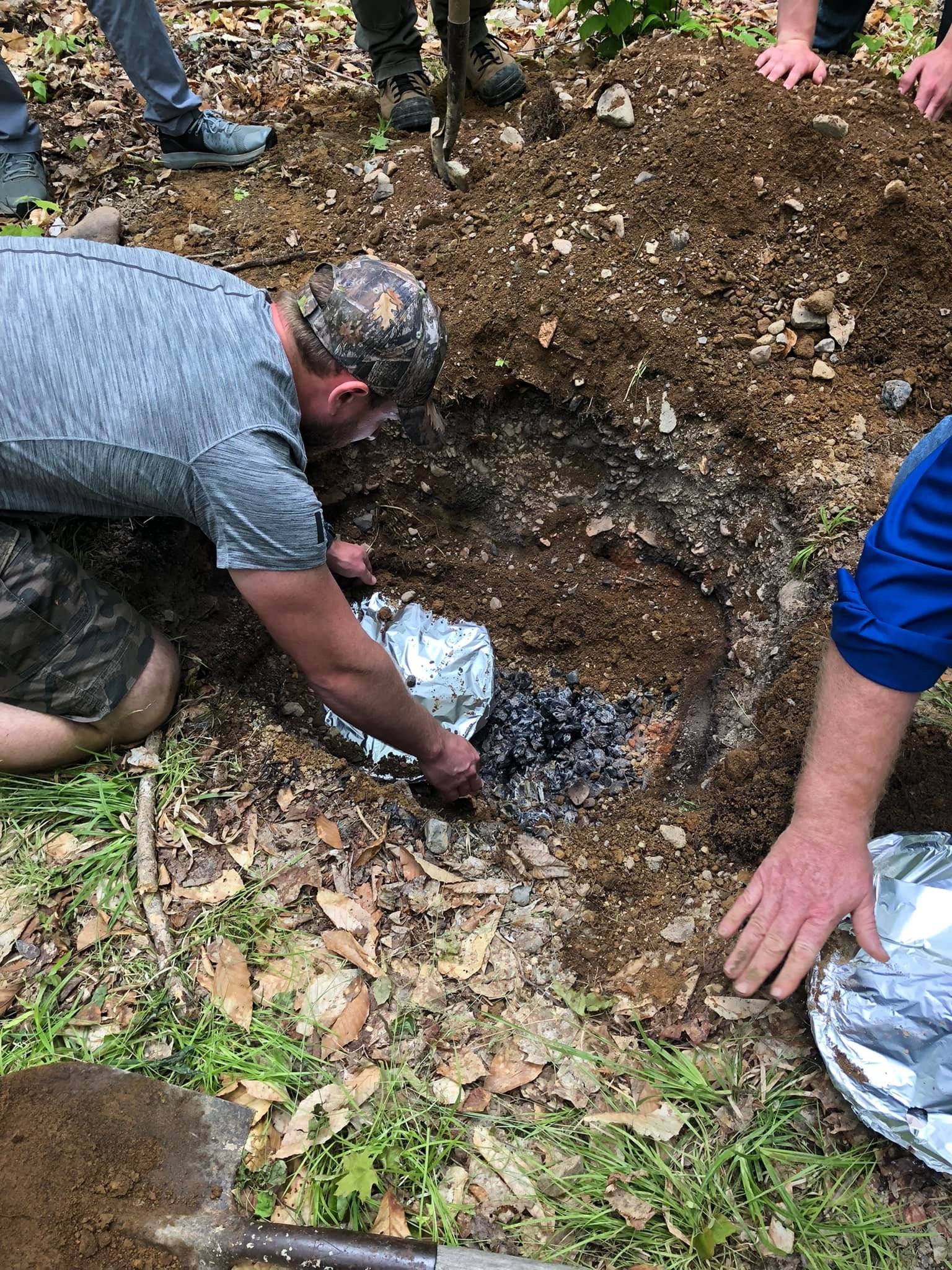 cooking under the ground