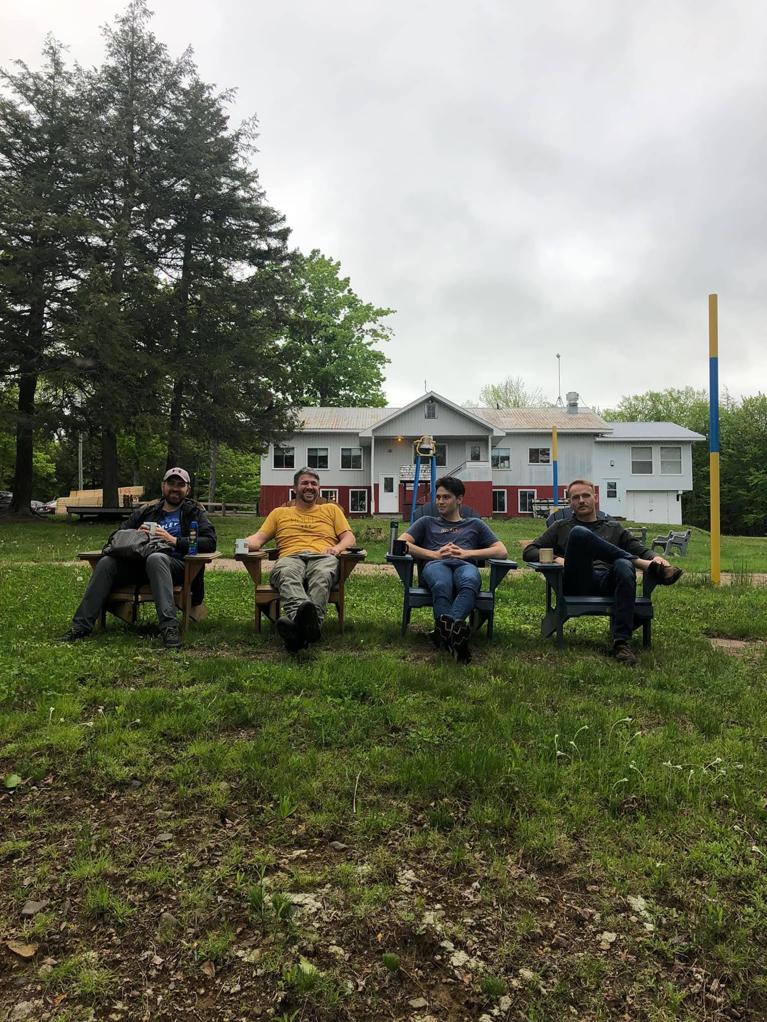 men sitting together